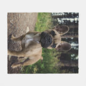 French Bulldog Throw Pillow Fleecedecke (Vorderseite (Horizontal))