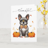 French Bulldog Tolles Herbstlaubs Pumpkins Karte (Gelbe Blume)