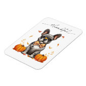 French Bulldog Tolles Herbstlaubs Pumpkins Magnet (Linke Seite)