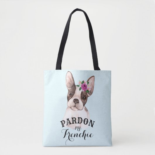 French Bulldog Tote Bag - Blue Tasche (Vorderseite)