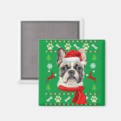 French Bulldog Ugly Christmas Magnet (Vorderseite/Rückseite)