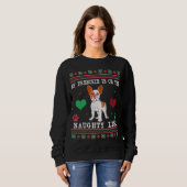 French Bulldog Ugly Christmas Sweater Naughty List Sweatshirt (Vorne ganz)