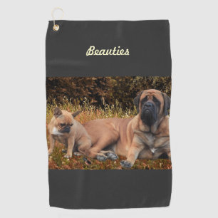 French Bulldog und Mastiff Freunde Golfhandtuch