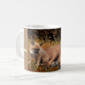 French Bulldog und Mastiff Freunde Kaffeetasse (Vorderseite Links)