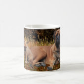 French Bulldog und Mastiff Freunde Kaffeetasse (Mittel)