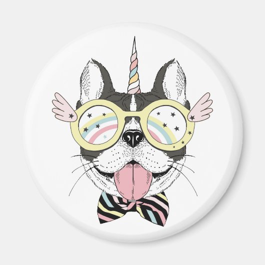 French Bulldog Unicorn Magnet (Vorne)