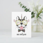 French Bulldog Unicorn Postkarte (Stehend Vorderseite)