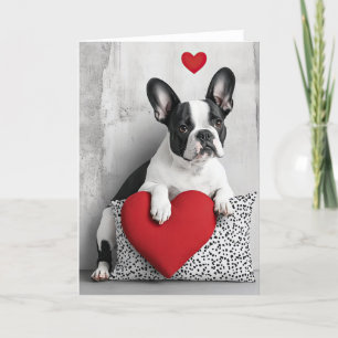 French Bulldog Valentine Card Dankeskarte