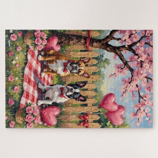 French Bulldog Valentine’s Day Art Puzzle (Horizontal)