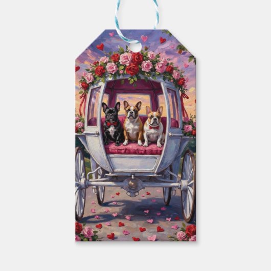 French Bulldog Valentine's Day  Geschenkanhänger (Vorderseite)