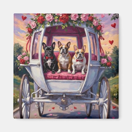 French Bulldog Valentine's Day  Magnet (Vorne)