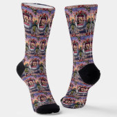 French Bulldog Valentine's Day Socken (Gewinkelt)
