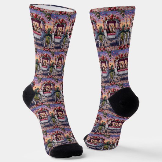 French Bulldog Valentine's Day Socken (Gewinkelt)