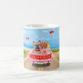 French Bulldog Valentine's Day Truck Kaffeetasse (Mittel)