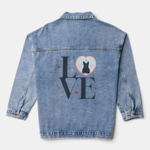 French Bulldog Valentinstag Herzlich Willkommen be Jeansjacke