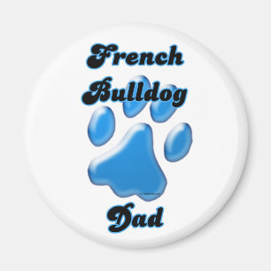 French Bulldog Vater Blue Pawprint - Magnet