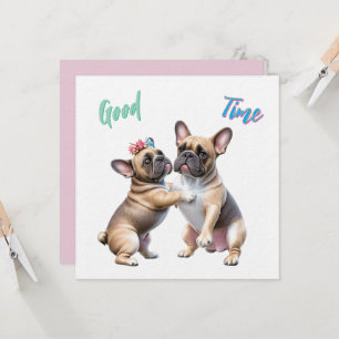 French Bulldog  verliebt Valentinstag  Einladung