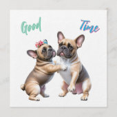 French Bulldog  verliebt Valentinstag  Einladung (Vorderseite)