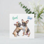 French Bulldog  verliebt Valentinstag  Einladung (Stehend Vorderseite)
