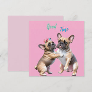 French Bulldog verliebt Valentinstag Feiertagskarte