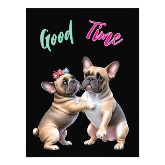 French Bulldog verliebt Valentinstag Fotodruck (Vorne)