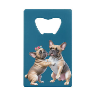 French Bulldog verliebt Valentinstag Geldbeutel Flaschenöffner
