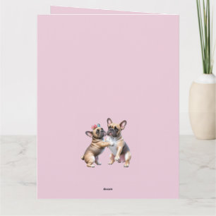 French Bulldog  verliebt Valentinstag  Karte