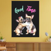 French Bulldog verliebt Valentinstag Leinwanddruck (Insitu (Wohnzimmer))