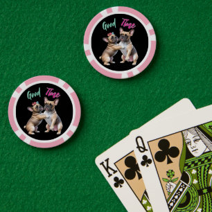French Bulldog  verliebt Valentinstag  Pokerchips