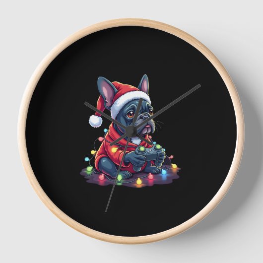 French Bulldog Video Game Controller Light Snow Sa Uhr (Vorderseite)