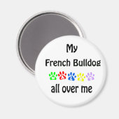 French Bulldog Walking Design Magnet (Vorderseite/Rückseite)
