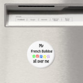 French Bulldog Walking Design Magnet (In Situ (Geschirrspüler))
