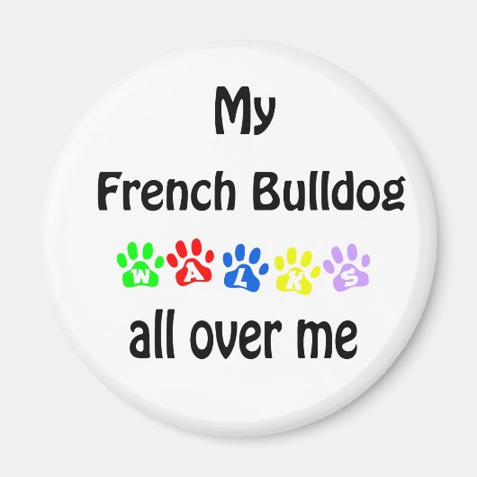 French Bulldog Walking Design Magnet (Vorne)