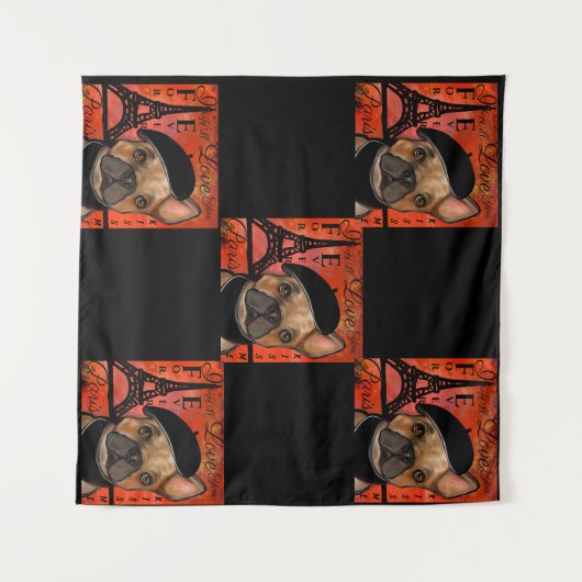 FRENCH BULLDOG WANDTEPPICH (Vorderseite (Horizontal))