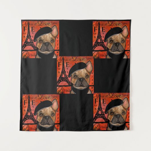 FRENCH BULLDOG WANDTEPPICH (Vorderseite)