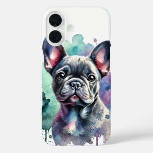 French Bulldog Watercolor iPhone 16 Hülle