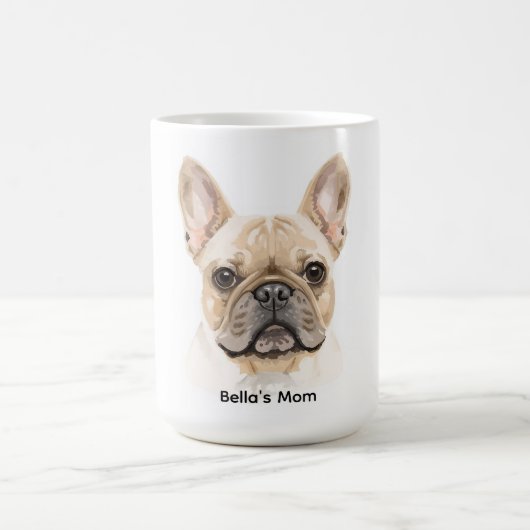 French Bulldog Watercolor Coffee Mug Neutral Dog Kaffeetasse (Mittel)