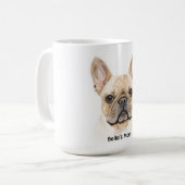 French Bulldog Watercolor Coffee Mug Neutral Dog Kaffeetasse (Vorderseite Links)
