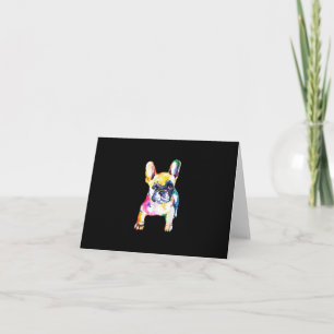 French Bulldog Watercolor Hand Zeichnend Geschenk Karte