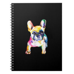 French Bulldog Watercolor Hand Zeichnend Geschenk Notizblock