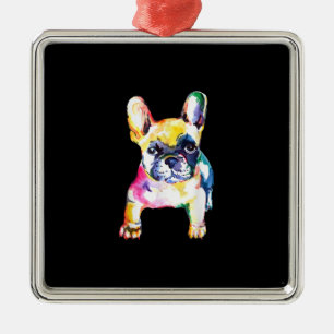 French Bulldog Watercolor Hand Zeichnend Geschenk Ornament Aus Metall