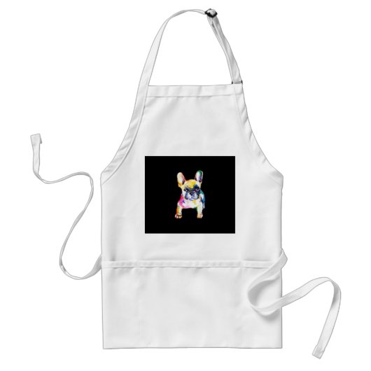 French Bulldog Watercolor Hand Zeichnend Geschenk Schürze (Vorne)