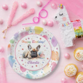 French Bulldog Watercolor Paper Plate Pappteller (Party)