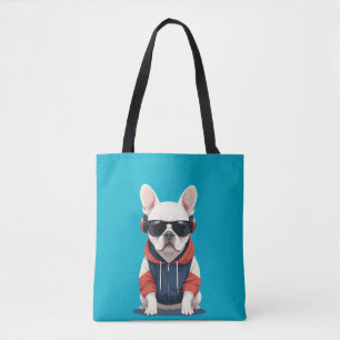 French Bulldog Wear Hoodie Funny Cool Music Tasche