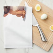 French Bulldog Wearing Glasses Copy Geschirrtuch (Viertel Falte)