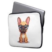 French Bulldog Wearing Glasses Copy Laptopschutzhülle (Vorderseite Links)