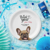 French Bulldog Wedding Danke Pappteller (Party)