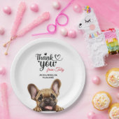 French Bulldog Wedding Danke Pappteller (Party)