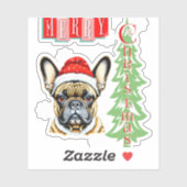 French Bulldog Weihnachtsgeschenk Aufkleber (Blatt)