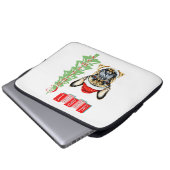 French Bulldog Weihnachtsgeschenk Laptopschutzhülle (Vorne Knopf)